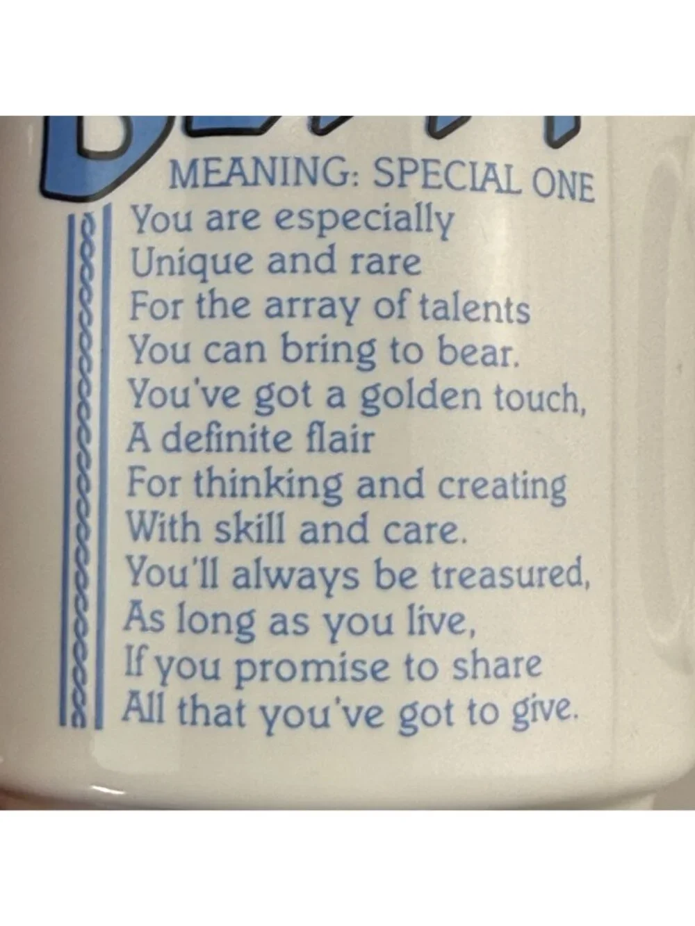 Vintage Papel Poetry Marci G Betty 10 ounce Coffee Cup Mug